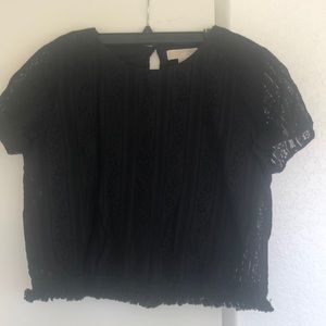 Michael Kors lace crop blouse